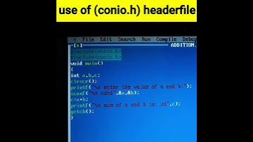 What is the use of conio.h headerfile in C Programming language?  #clanguage #worldwidewithaayush