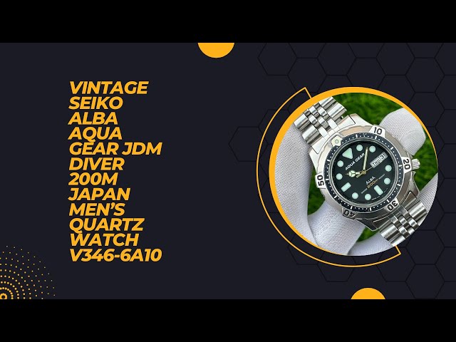 Vintage Seiko ALBA AQUA GEAR JDM Model 200M - YouTube