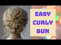 Easy curly bun hair tutorial