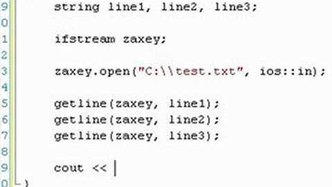 Tutorial 5: Visual C++ 2008 Input Stream
