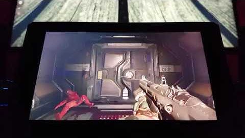 Doom on Nintendo Switch with motion controls.