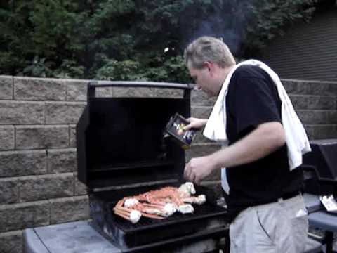 Grilling Crab Legs on a Weber Grill - YouTube