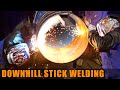 Downhill Stick Welding on a 24" Pipe | Pipeline