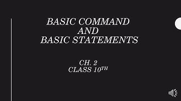 BASIC commands and statements || Chapter 2|| 10th computer science|| In Urdu|| By Namra Tahir