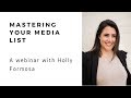 DIY PR Masterclass: Mastering your Media List