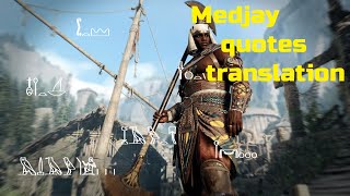 For Honor all Medjay quotes translation (close enough)