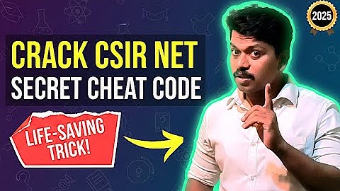 CRACK CSIR NET with SECRET CHEAT CODE 🔥 Life‑Saving Trick for 2025