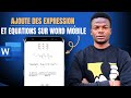 Ajouter des expressions et quations mathmatiques suite