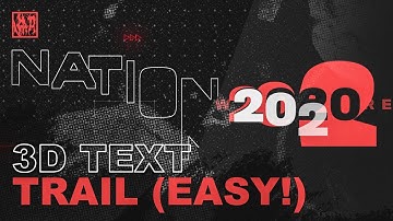 How to create an EASY 3D TEXT TRAIL! (After Effects)