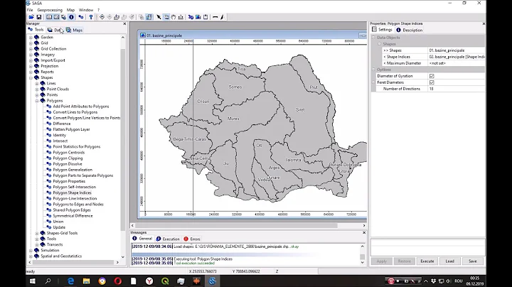 Polygon Shape Indices in SAGA GIS