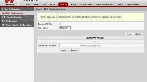 how to set mac adress on huawei router