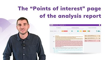 The “Points of interest” page of the analysis report - Compilatio Magister