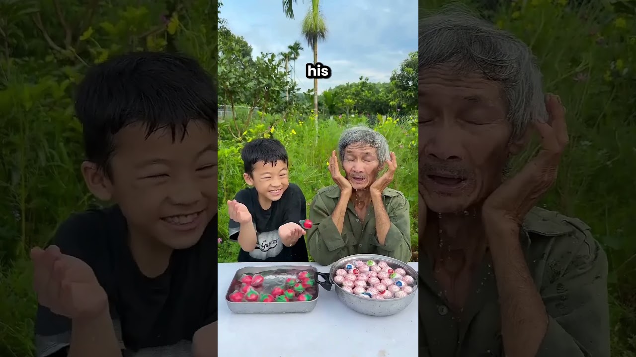 My Grandpa Fell Asleep, I'm Gonna Splash Water On Him! 😂