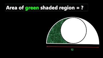 Area of green semicircle ? #geometry #fyp #math
