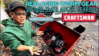 FREE CRAFTSMAN 827 BRIGGS 8HP 27 DUAL STAGE SNOWBLOWER STRIPPED GEARBOX WORM GEAR REPLACEMENT FIXED