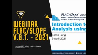 🔰 WEBINAR | FLAC/Slope V.8.1 - ARMA Student Design Competition 2021