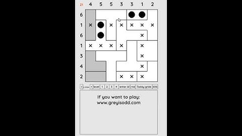 Grey is Odd - Today grids. Solution level 4 7X7 dated 07-16-2024 #logicpuzzles #logicgames  #games