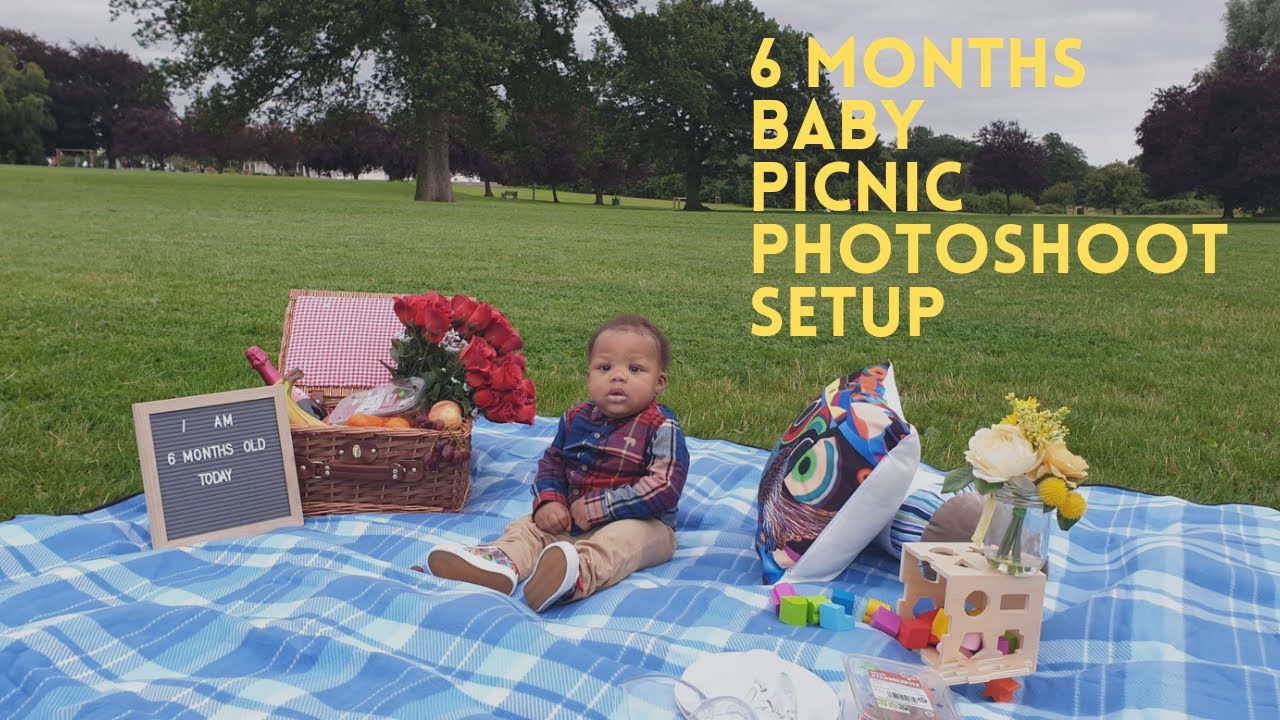 6 months baby picnic photoshoot setup YouTube