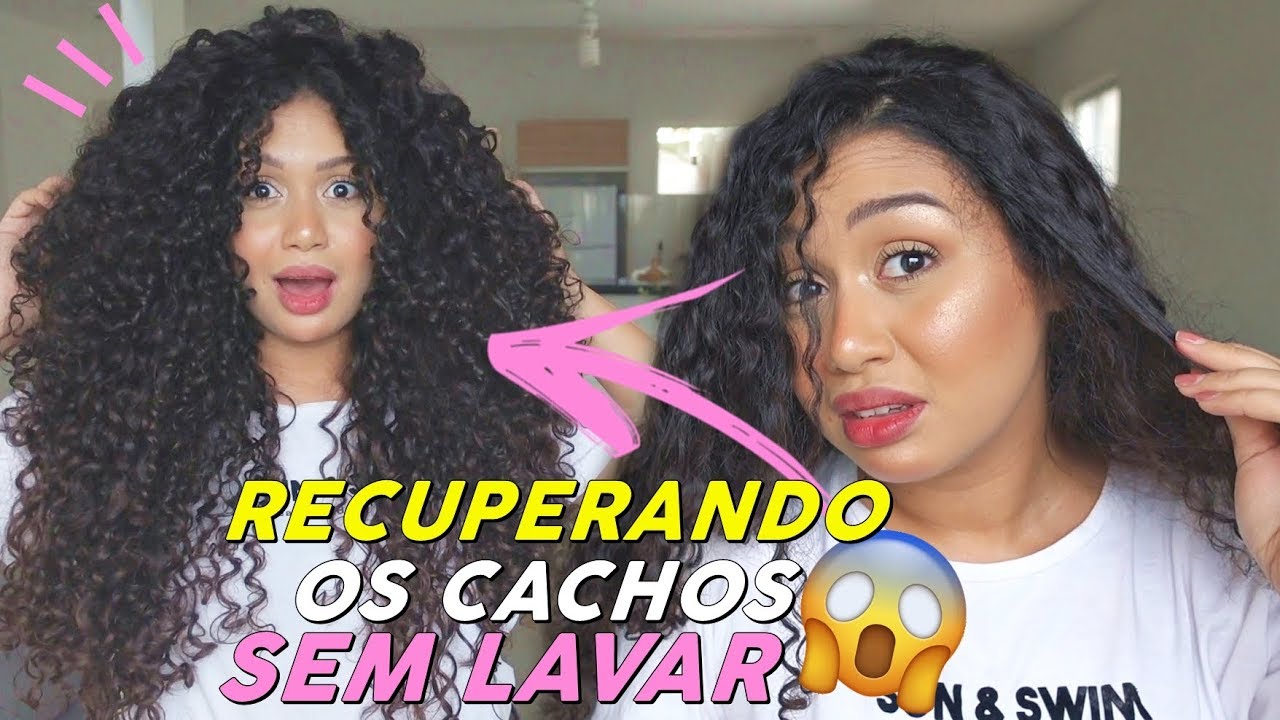 COMO EU REVITALIZO OS MEUS CACHOS  NO DIA SEGUINTE - SEM LAVAR! 😱💖🔥👩🏻‍🦱