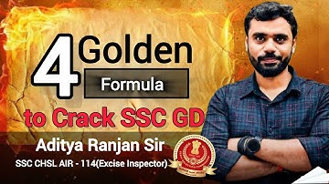 🔴 4 Golden Formula To Crack SSC GD 2026 || Aditya Ranjan Sir|| SSC GD Strategy 2026 #ssc #gd #sscgd 