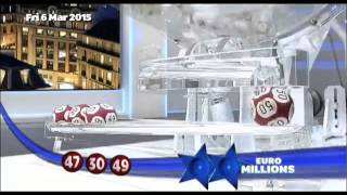 The National Lottery Friday ‘EuroMillions’ draw results from 6th March 2015