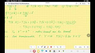 LA lecture 26, section 8.1: General linear transformations.