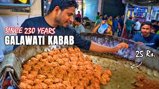 Lucknow Galawati Kabab 🐓@ ₹ 25 | Zakir Nagar, Delhi | Delhi's Best Non Veg Street Food! 🇮🇳