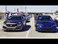 2017 Si Vs 2018 WRX Drag Race (Import Face Off)