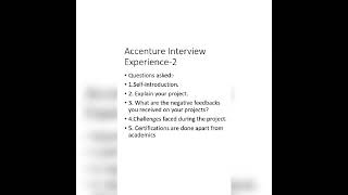 Accenture interview experience -2 #interview #accenture