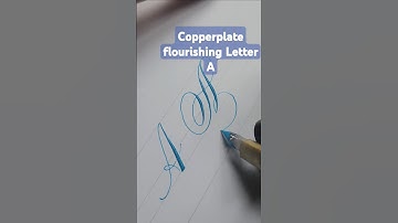How to flourish letter A #copperplatecalligraphy #calligraphy #howto #timeless