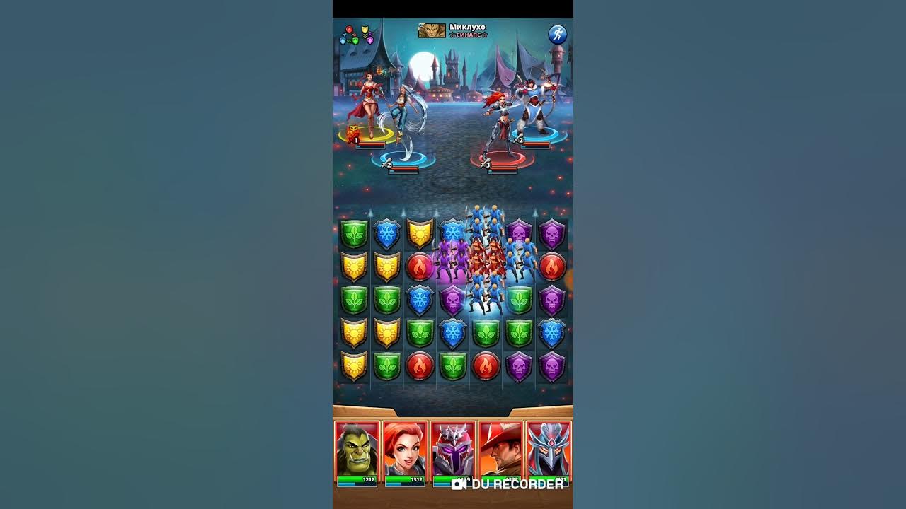 Empires and Puzzles. Mono Raid Team. Red Team vs Telluria Tank flanked