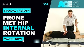 Prone Muscle Energy Technique (MET) Hip internal rotation