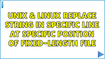 Unix & Linux: Replace string in specific line at specific position of fixed-length file