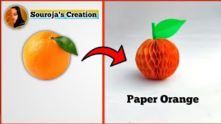 DIY Paper Orange | 3D Paper Orange | Easy Paper Craft Ideas 🍊