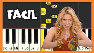 Waka Waka - Shakira - PIANO FÁCIL con Notas ✅