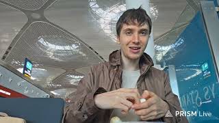 Stream from Istanbul airport. Slept on a bench all night, now for a snack!
