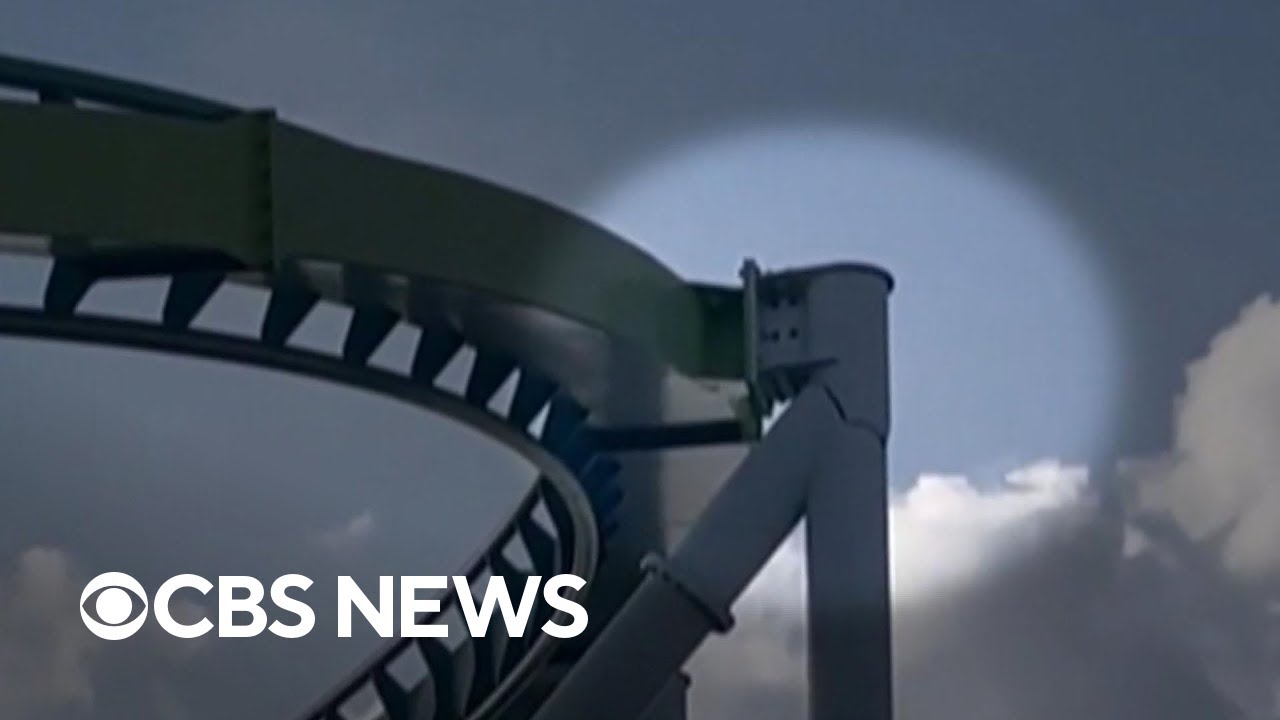 Park shuts down roller coaster after visitor spots cracked support beam  shift out of place as coaster speeds past