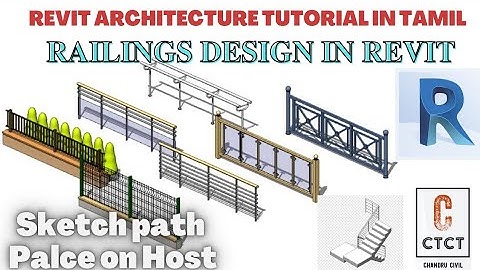 revit railing|create railing in revit|revit architecture tutorial in tamil|revit architecturerailing