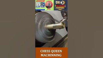 CHESS QUEEN machinning on cnc - cnc programming on cnc turnning #cncprogrammingtraining #cnc