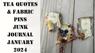 Tea Quotes &amp; Fabric Pins Galore! DIY Ephemera | Junk Journal January Collab with @megjournals