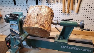 Woodturning, Cedar Log to Vase-Super Daddy