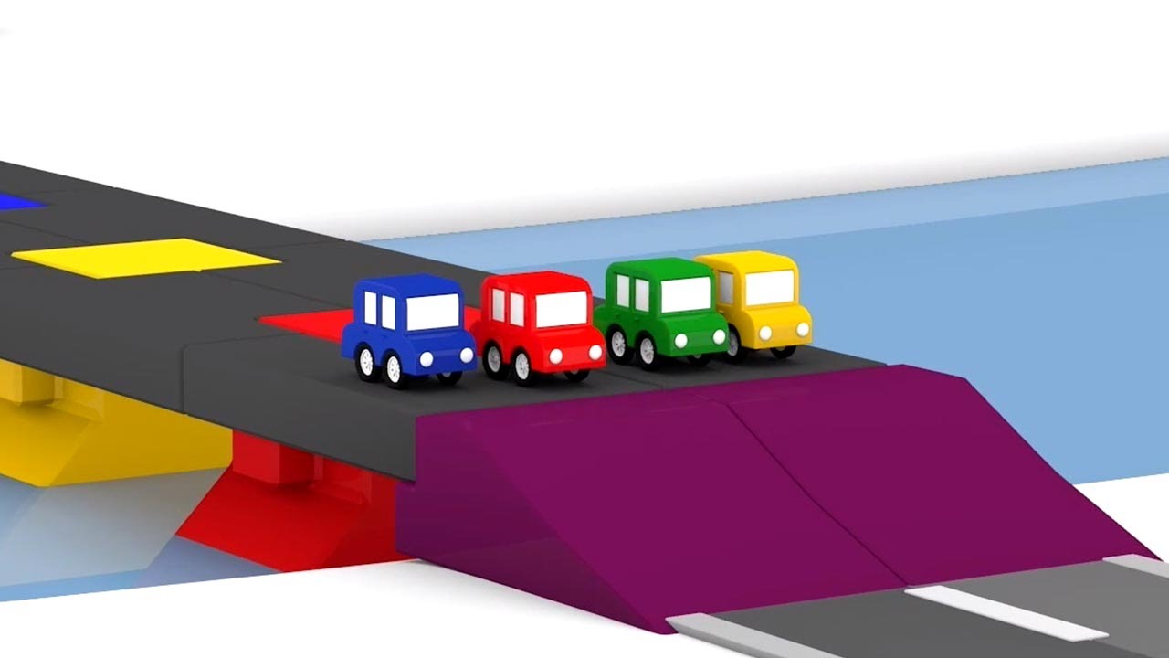 Lehrreicher Zeichentrickfilm Die 4 Kleinen Autos Die Brucke Youtube