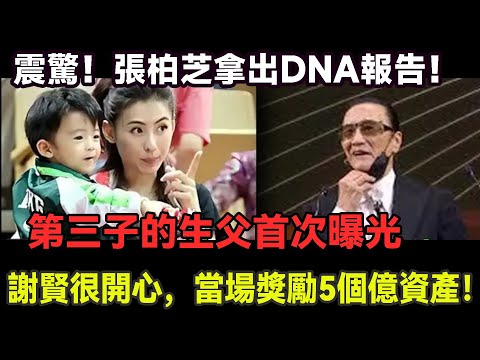 震驚 張柏芝拿出DNA報告 第三子的生父首次曝光 謝賢很開心 當場就要獎勵5個億資產