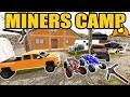 FARMING SIMULATOR 2017 | GOLD MINERS CAMPING | GETTING TENTS & CAMPERS SET UP | MULTIPLAYER