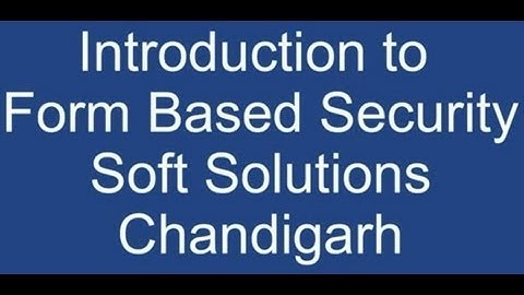 ASP.NET Tutorial - Form Based Security - Industrial Training for B.Tech/MCA students