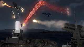 Jet crashing into the Ground after Hit by CRAM System  Phalanx CIWS  Military Simulation  ArmA 3