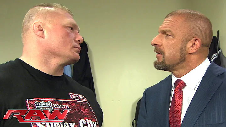 Brock Lesnar und Triple H treffen backstage aufeinander: Raw, 1. Februar 2016