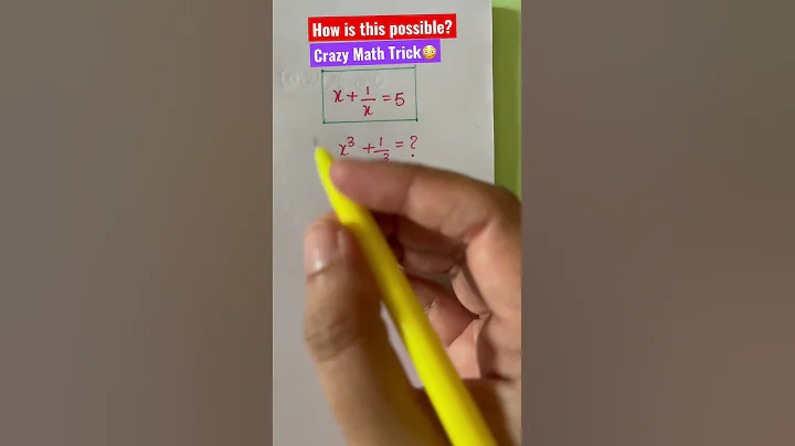 x + 1/x = 5 then x^3 +1/x^3 =? #math #shorts #tutor #mathtrick #learning #fraction #shorttrick