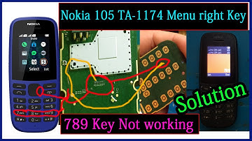Nokia 105 Ta-1174 Menu right key 789 key not working jumper solution || nokia 105 keypad jumper way