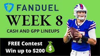 2021 FanDuel Week 8 NFL DFS Picks: Cash and GPP Lineups